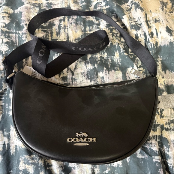 Coach Black Leather Aria Shoulder Bag - Picture 3 of 5